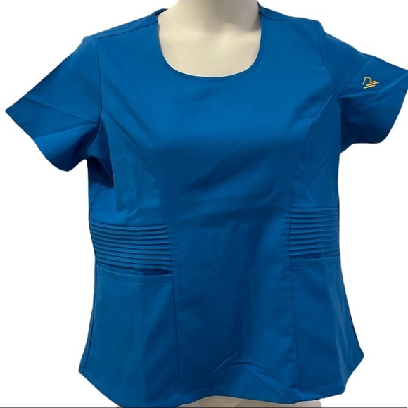 Rant Medical Scrubs top. Turquoise. Size Large - Picture 1 of 9